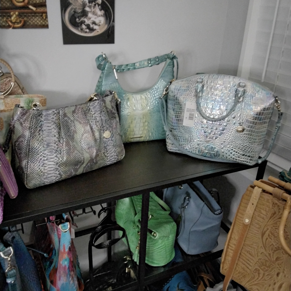 Brahmin L Dux Wonderland, Seafoam Ombre Tabitha, [SOLD] Moonstone Seville [SOLD]